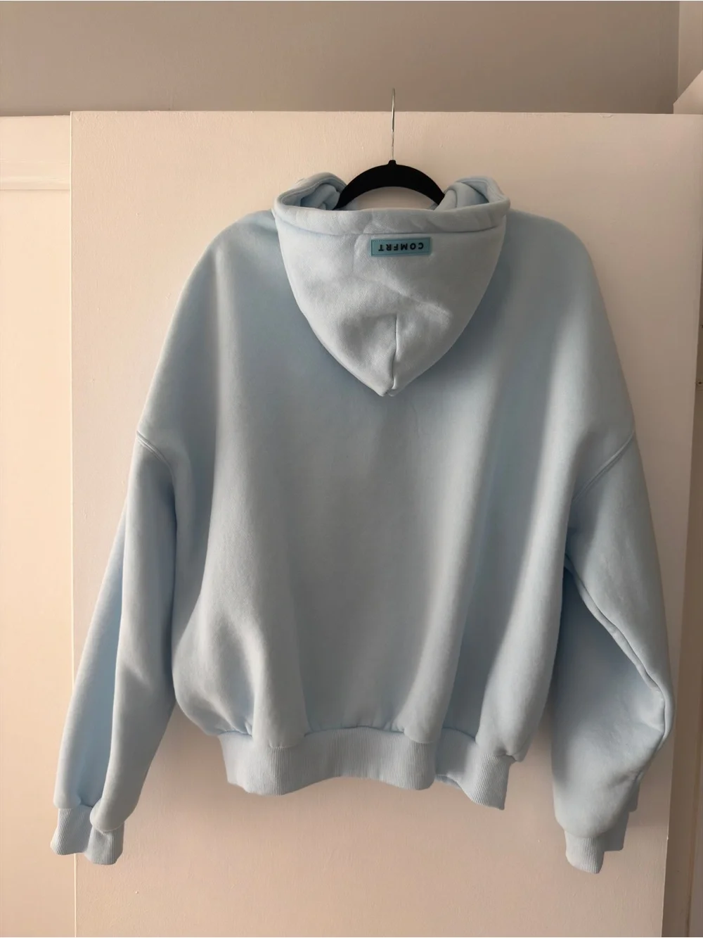 COMFRT Light Blue Women's Oversized Zip-Up Hoodie pastel collection